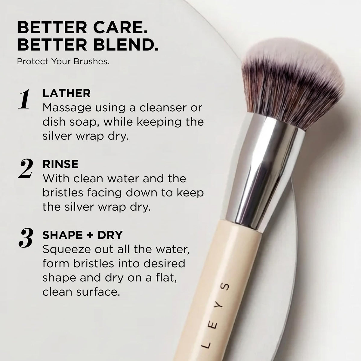 Haleys Kabuki Foundation Brush, Soft Bristles, Seamless Blending, Vegan HALEYS