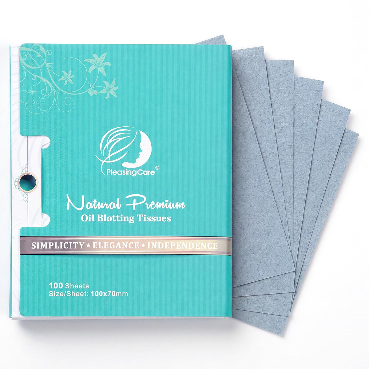 Large Face Oil Blotting Sheets – 1pk/100 Makeup Friendly – High Absorbency PleasingCare