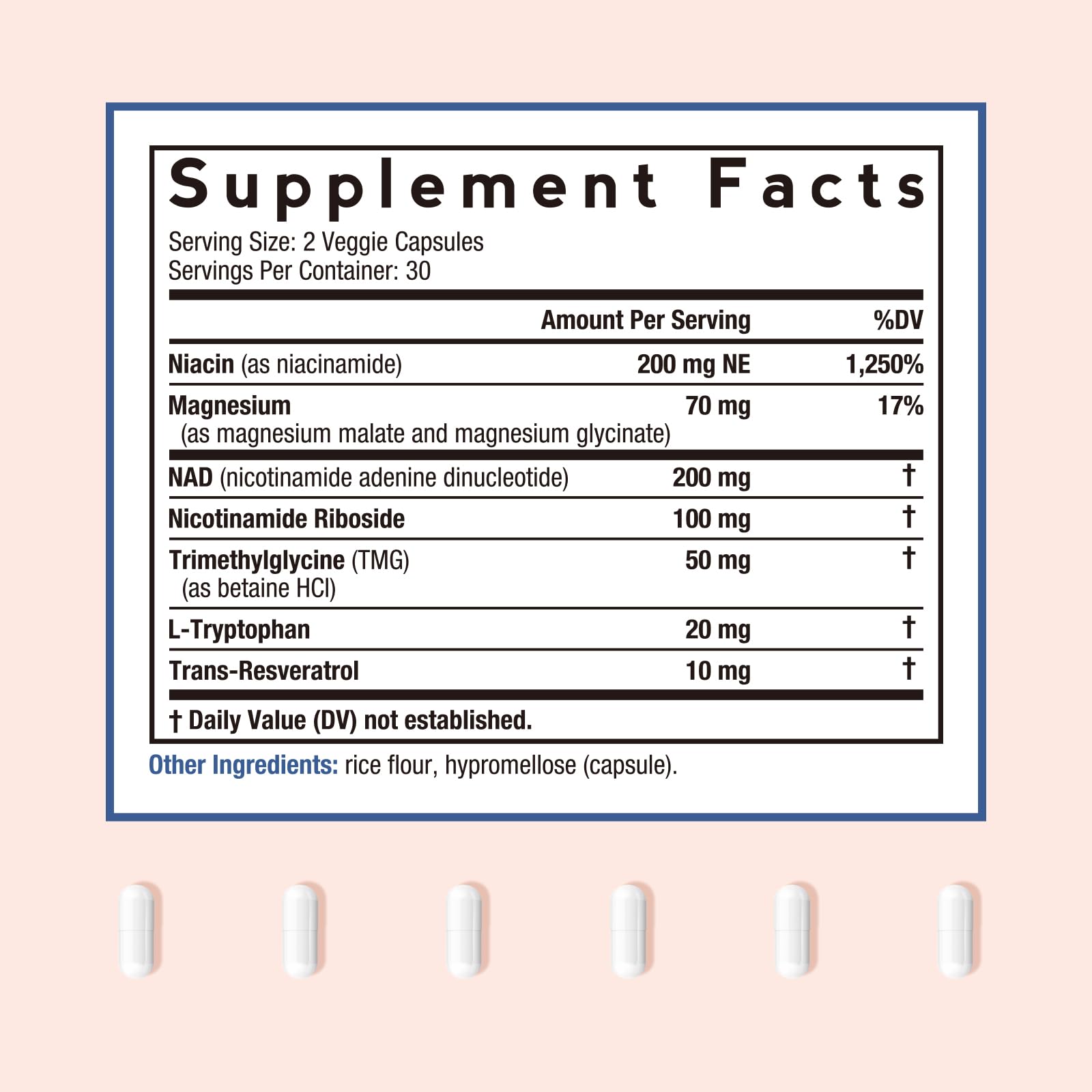Doctor's Recipes NAD Supplement, Nicotinamide Riboside, Resveratrol, NMN Alternative for Anti-Aging, w/Magnesium Glycinate & L-Tryptophan, 650mg Per Serving, Energy & Mood Boost, 60 Vegan Capsules Doctor's Recipes buy australia supplements