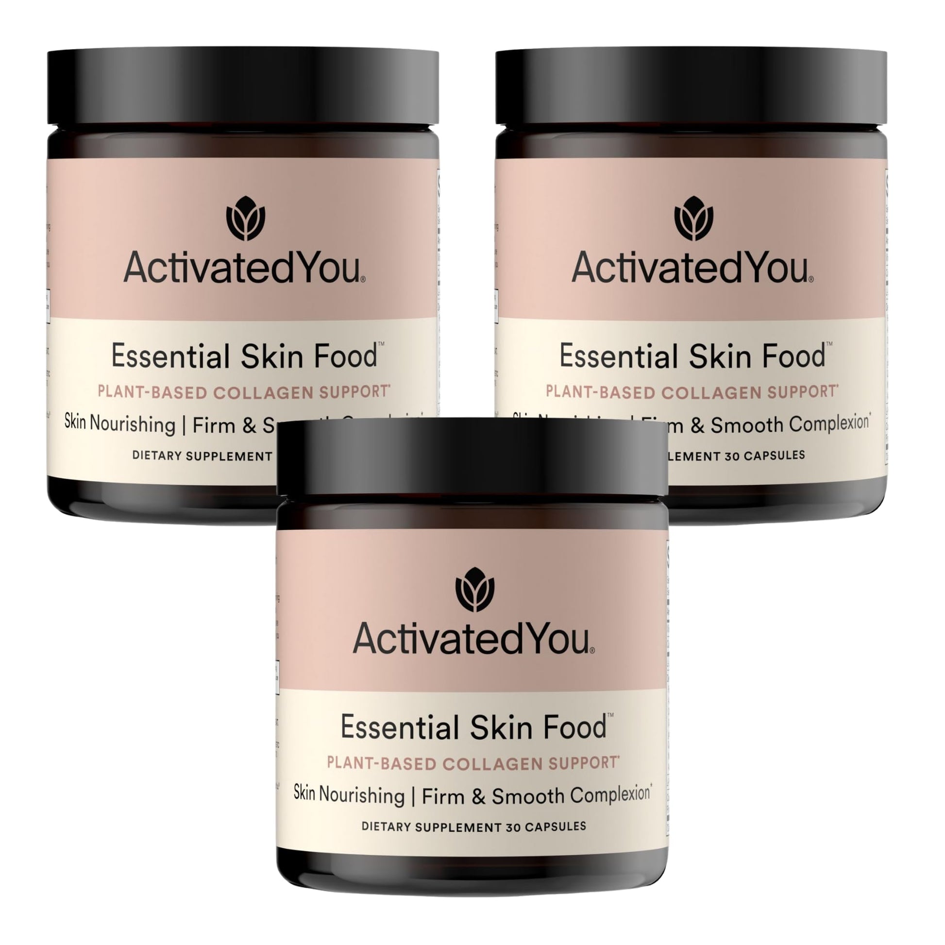 ACTIVATEDYOU Essential Skin Food, Advanced Skincare Collagen Elastin Support Supplement for Aging Skin, Helps Improve Appearance of Face Texture, Sagging w/Dermaval, Vitamin C (30 Count (Pack of 3)) ACTIVATEDYOU buy australia supplements