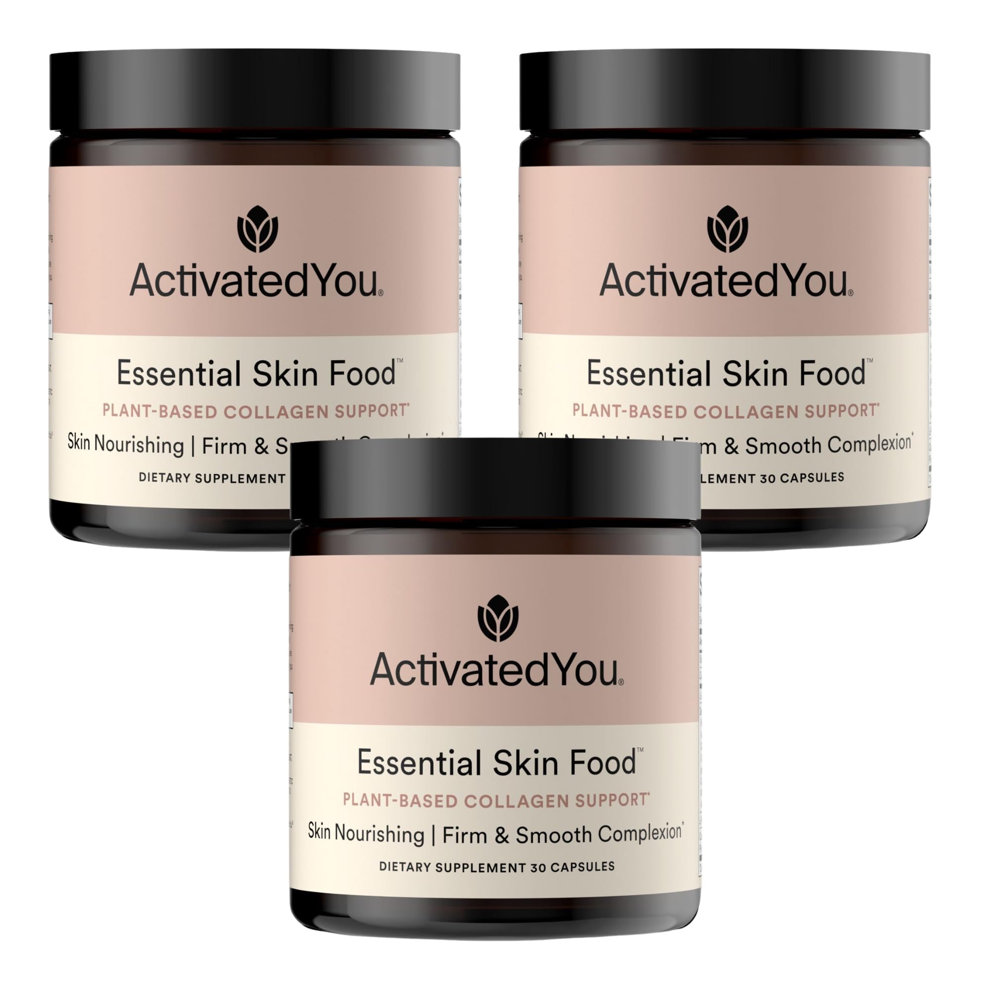 ACTIVATEDYOU Essential Skin Food, Advanced Skincare Collagen Elastin Support Supplement for Aging Skin, Helps Improve Appearance of Face Texture, Sagging w/Dermaval, Vitamin C (30 Count (Pack of 3)) ACTIVATEDYOU buy australia supplements