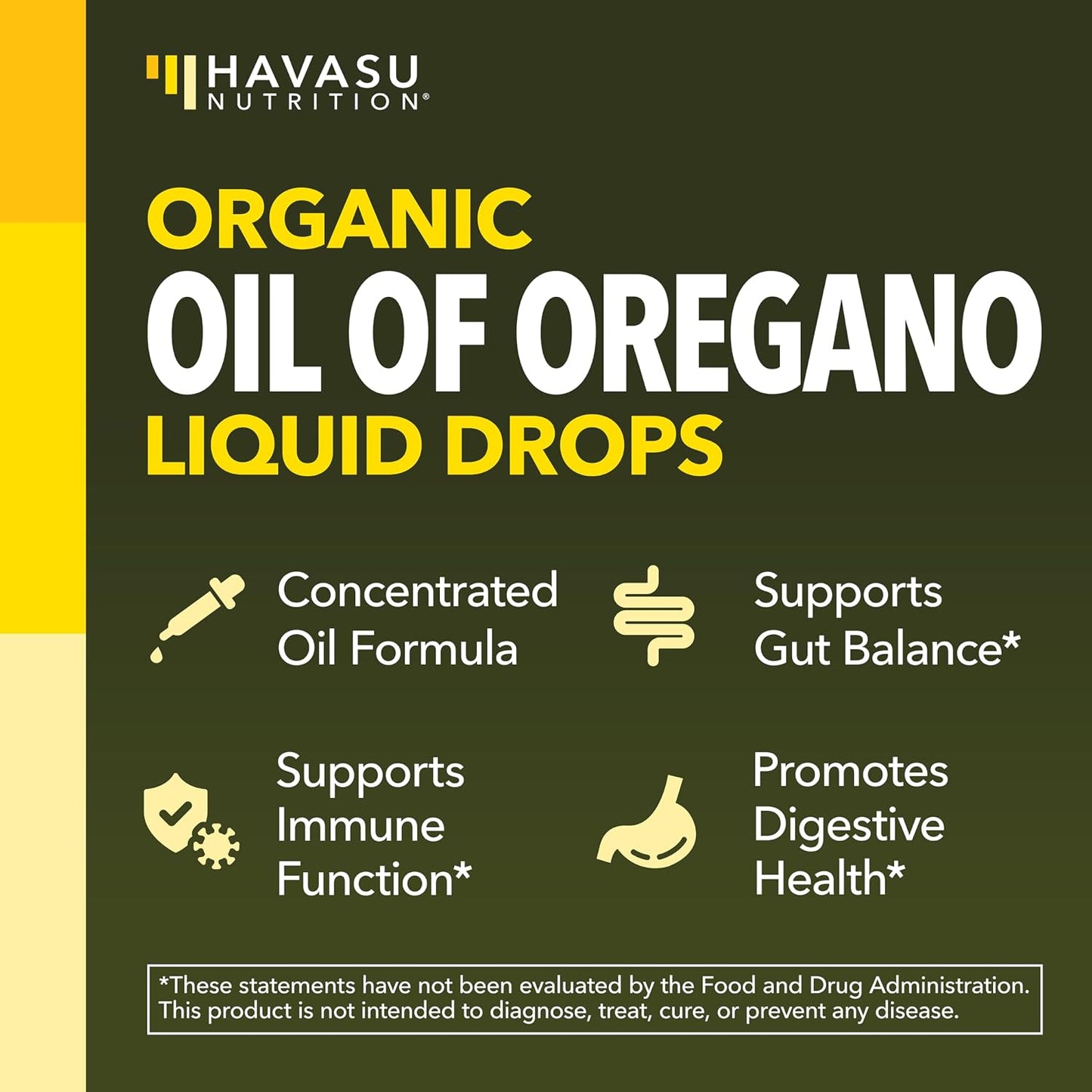 Organic Oil of Oregano Drops, 200 Servings, 1 Fl Oz High Strength Carvacrol | Oregano Oil Liquid Drops for Daily and Seasonal Immune Support, 6 Month Supply, Alcohol Free, Non-GMO, USDA Certified, Vegan Gsupps Australia