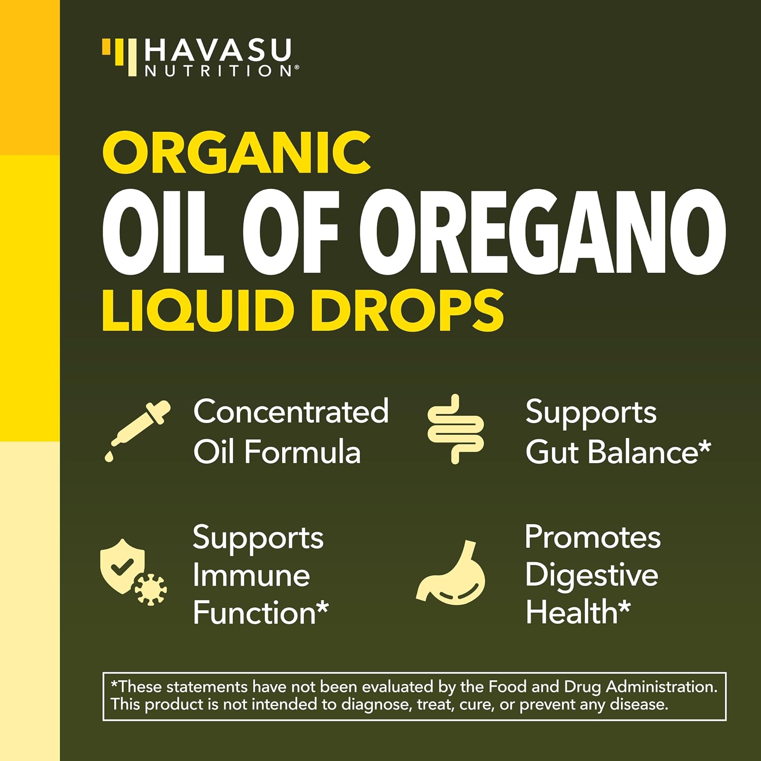 Organic Oil of Oregano Drops, 200 Servings, 1 Fl Oz High Strength Carvacrol | Oregano Oil Liquid Drops for Daily and Seasonal Immune Support, 6 Month Supply, Alcohol Free, Non-GMO, USDA Certified, Vegan Gsupps Australia
