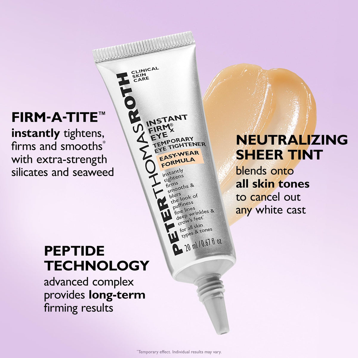 Peter Thomas Roth | Instant FIRMx® Eye Temporary Eye Tightener Easy-Wear Formula | For Firming Under-Eye Bags & Wrinkles Peter Thomas Roth
