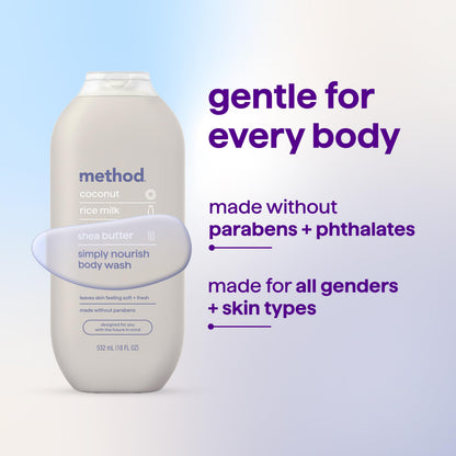 method Body Wash, Simply Nourish, 18 fl oz Method