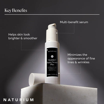 Naturium Vitamin C Super Serum Plus, Smoothing Face Care, plus Retinol, Hyaluronic Acid, Niacinamide & Salicylic Acid, 1 oz Naturium