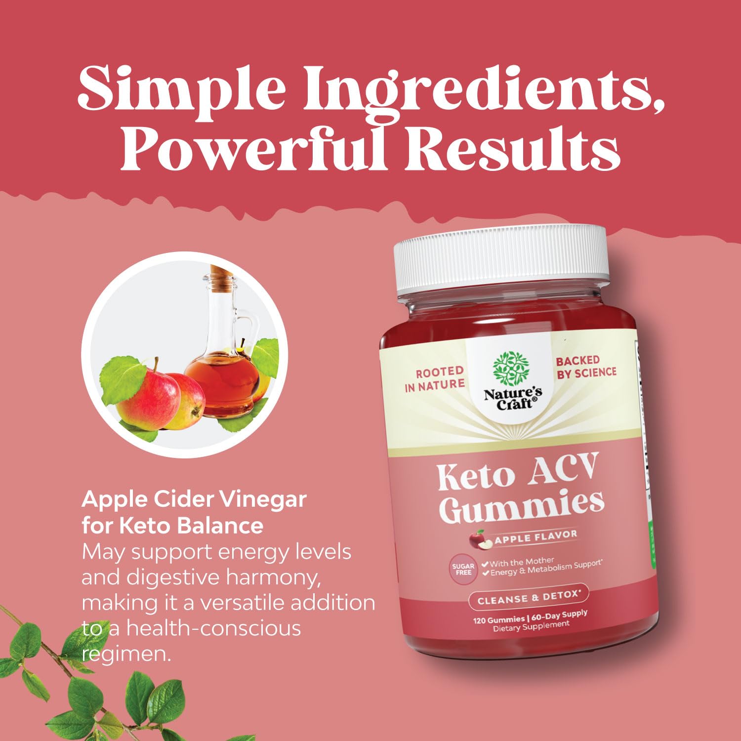 Vegan Advanced Keto ACV Gummies - Keto Apple Cider Vinegar Gummies Sugar Free Natures Craft buy australia supplements