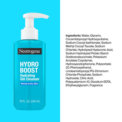Neutrogena Hydro Boost Hydrating Face Wash & Makeup Remover, 7.8 fl. oz Neutrogena
