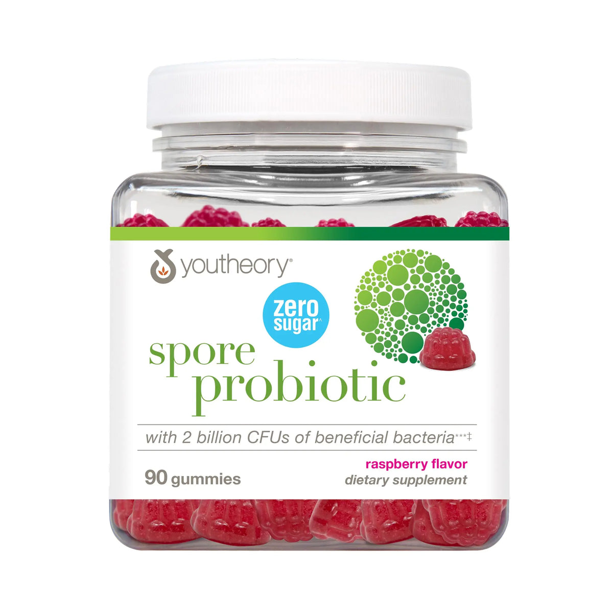 Youtheory Spore Probiotic Zero Sugar Gummy 90ct Youtheory