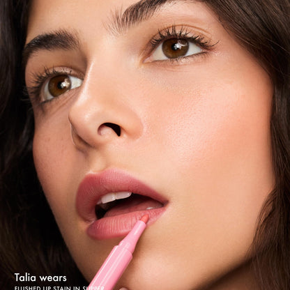 Summer Fridays Flushed Lip Stain Liner, 12hr Wear & Transfer-Proof, Slipper Summer Fridays