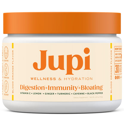 Jupi Hydration & Wellness Powder – Turmeric & Ginger shots, Vitamin C Supplement for Energy, Immune Support & Digestive Health – Vegan, Gluten-Free Drink Mix Jupi