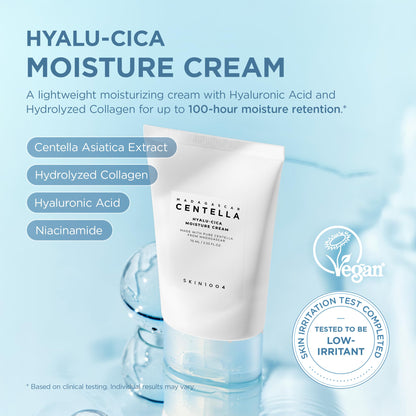 SKIN1004 Hyalu-Cica Moisture Cream, Face Moisturizer with Hyaluronic Acid, Centella Cream for Deep Hydration, Lightweight Nourishing Gel Moisturizer for Face, Korean Skin Care, 2.53 fl oz / 75ml SKIN1004