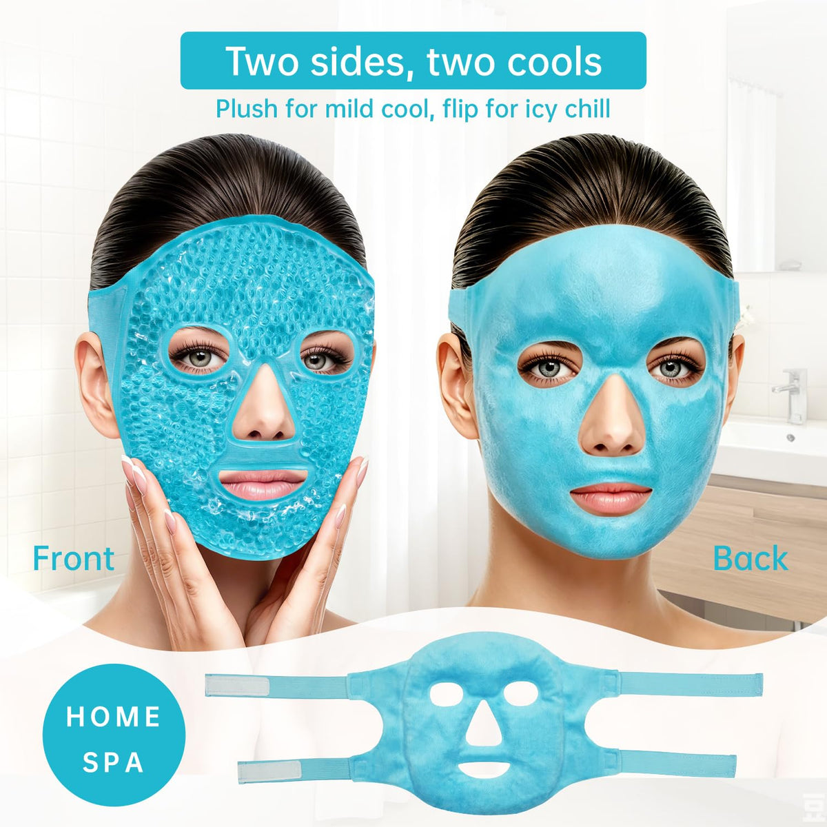 ZNÖCUETÖD Cold Face Ice Mask Facial Ice Pack, Hot Cold Compress for Face ZNÖCUETÖD
