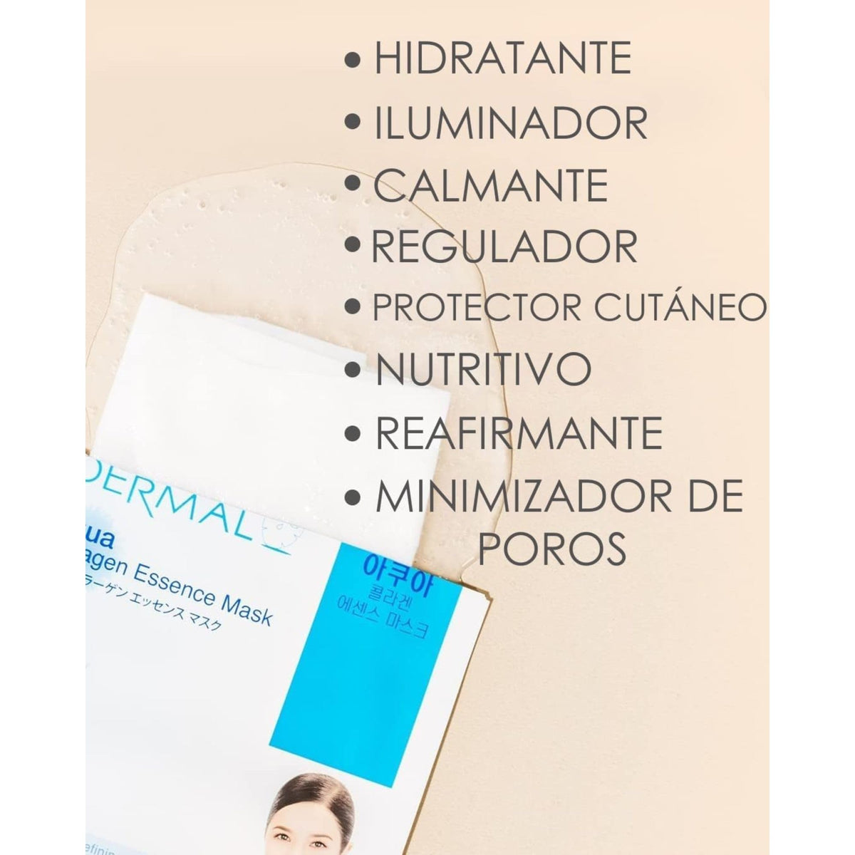 DERMAL 16 Collagen Korean Essence Sheet Mask Variety Pack, Aloe Cica & More DERMAL
