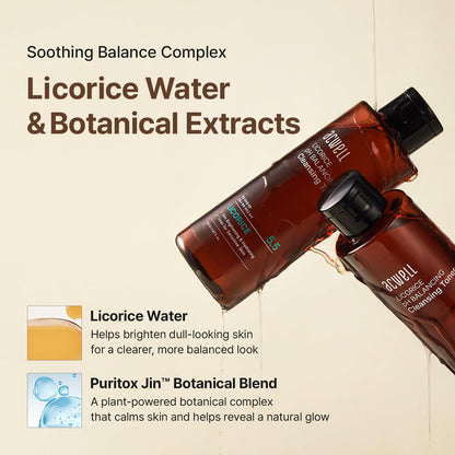 ACWELL Licorice pH 5.5 Balancing Cleansing Toner - Alcohol-Free Korean Face Toner, Hydrating Clarifying Formula for Dull and Combination Skin, 5.07 fl oz ACWELL