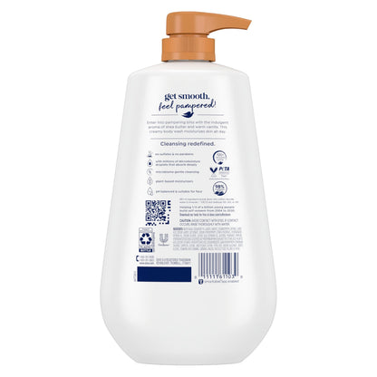 Dove Body Wash Pamper Shea Butter & Vanilla 30.6 oz Pump, Sulfate Free Dove