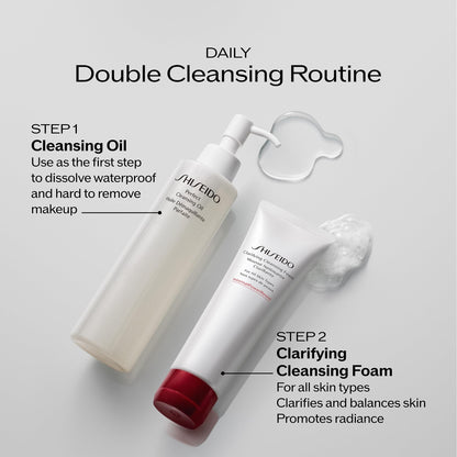 Shiseido Clarifying Cleansing Foam - 125 mL - Cleanses, Balances & Removes Impurities for Smoother, Radiant Complexion - For All Skin Types Shiseido