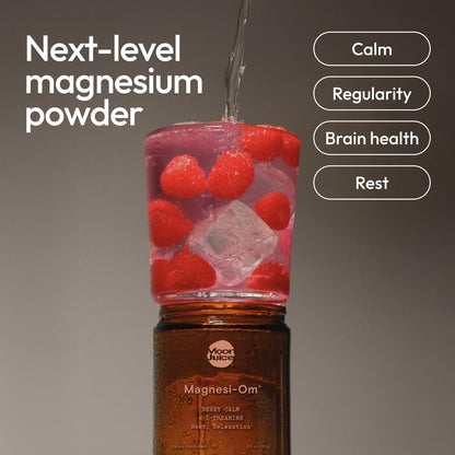 Moon Juice Magnesi-Om Magnesium Powder Supplement - Chelated Magnesium Complex + L-Theanine Blend for Rest, Relaxation & Regularity - Vegan, Non-GMO & No Sugar, Berry, 4.2 oz, 30 Servings