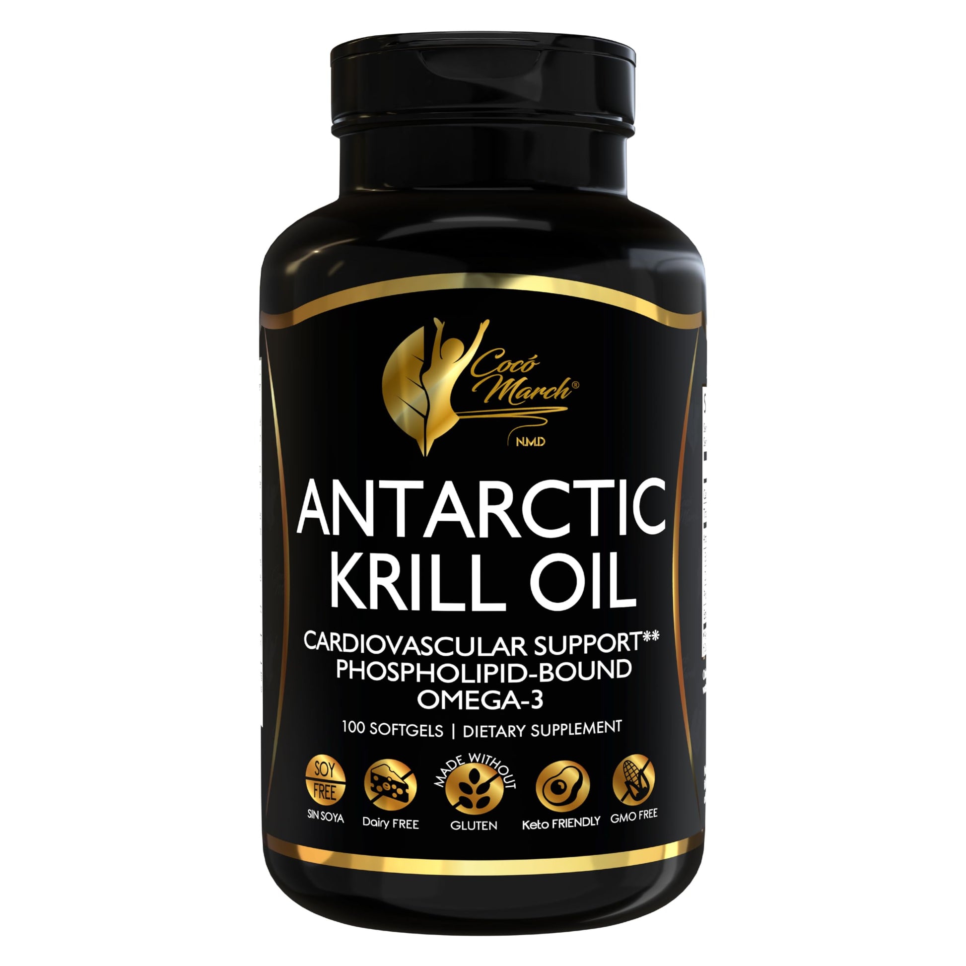 Cocó March N.M.D Pure Antarctic Krill Oil 1000mg – Omega 3 Fish Oil Supplement with EPA, DHA, Choline & Astaxanthin – Fast Absorption, Immune, Heart & Joint Support for Men & Women – 100 Softgels Cocó March N.M.D buy australia supplements