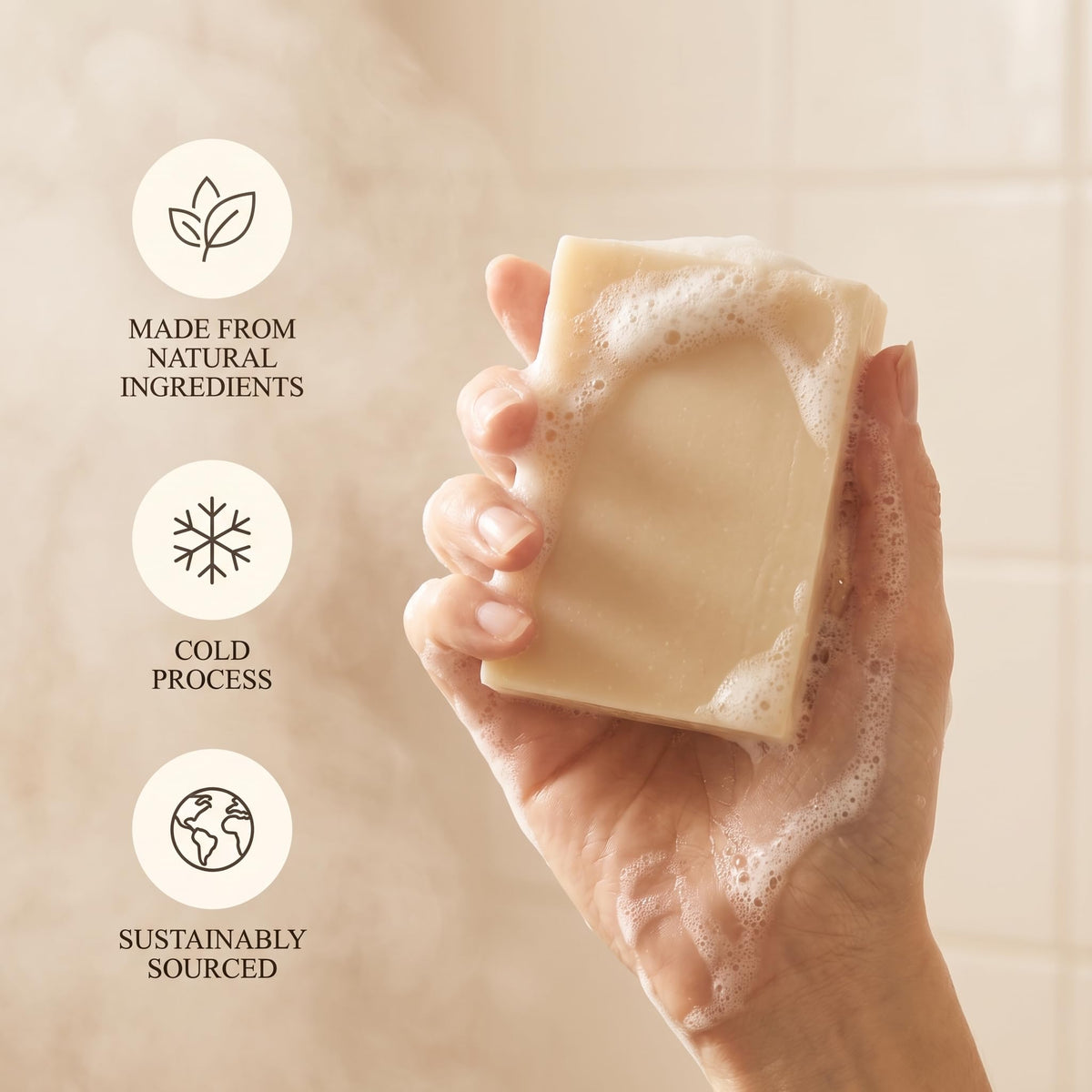 Terra Lotus - Organic Tallow Soap with Organic Castor Oil & Raw Honey - Hydrating & Nourishing - 3 Pack (Unscented) Terra Lotus