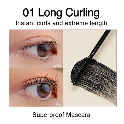 CLIO Kill Lash Superproof Mascara, Waterproof Fiber Lengthening for Straight Lashes, Smudge & Flake-Proof, Clump-Free Lash Extension for Lifted Curl, Safe for Sensitive Eyes (001 Long Curling) CLIO PROFESSIONAL