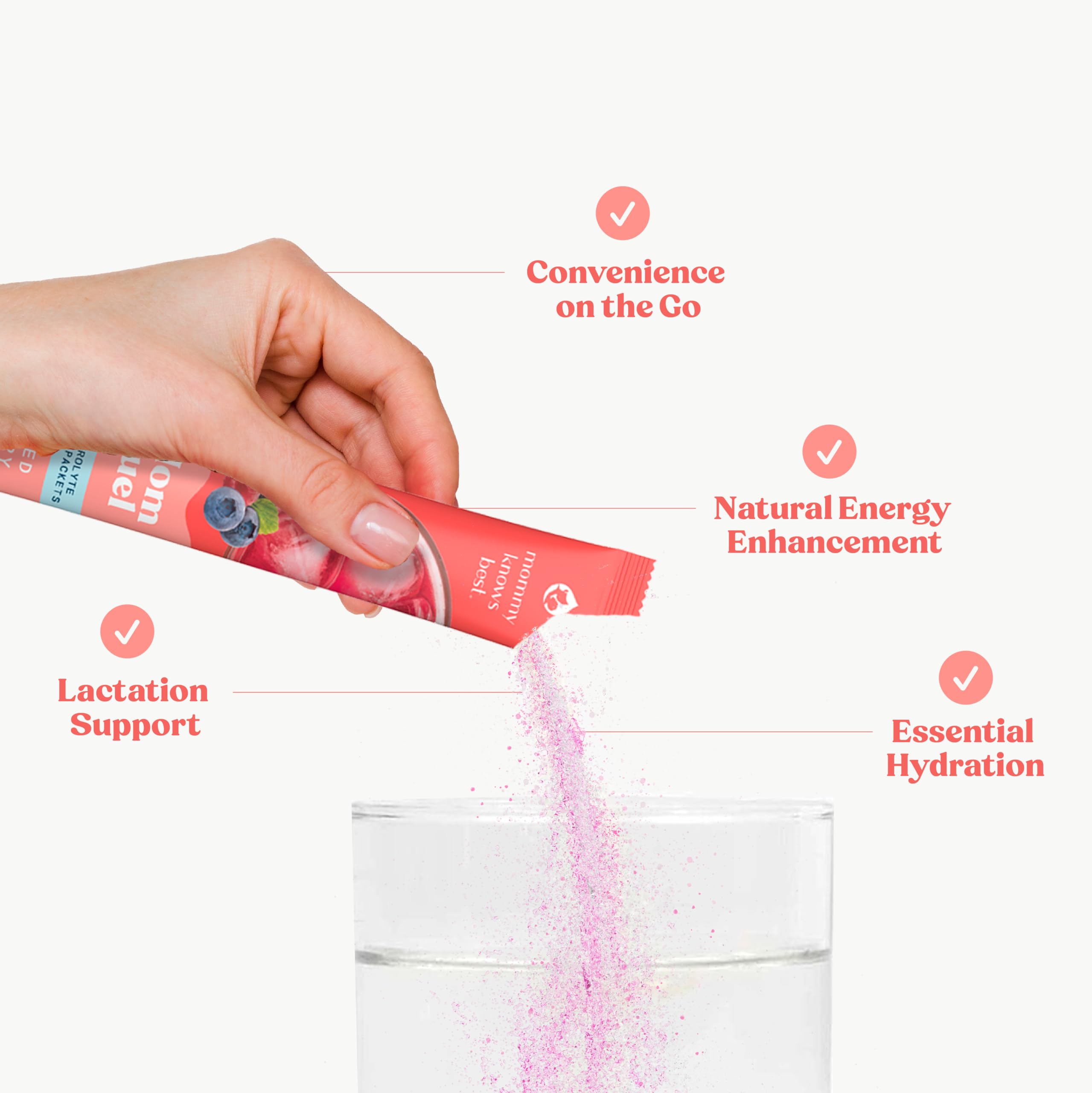 Mommy Knows Best Mom Fuel Electrolyte Drink Mix for Moms, Hydration Support - for Pregnancy, Prenatal, Electrolytes + Trace Minerals, Lactation Drink Mix Supplement (32 Count) Mommy Knows Best buy australia supplements