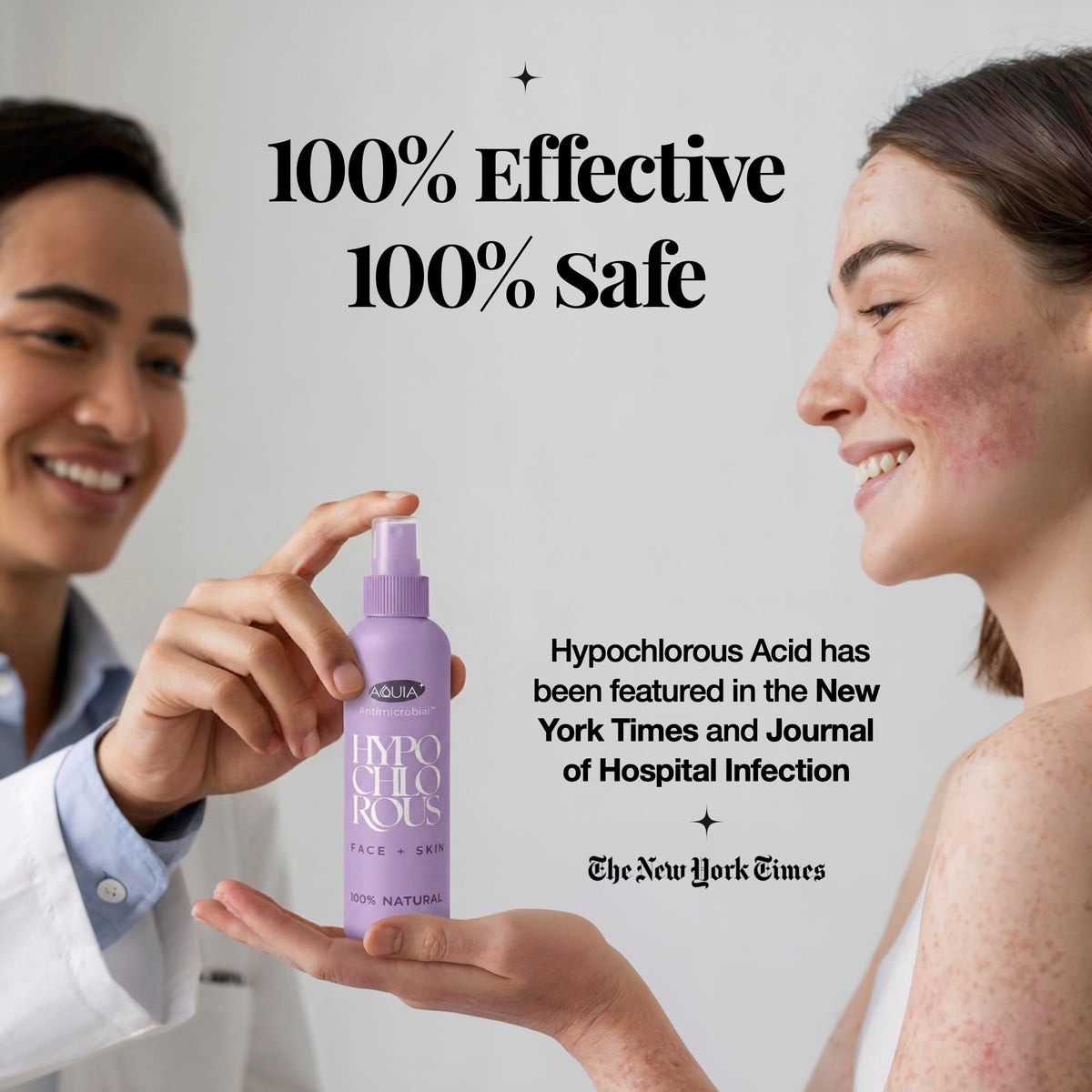 Hypochlorous Acid Spray for Face and Skin; Facial Cleanser | 8oz Face Mist Aquia