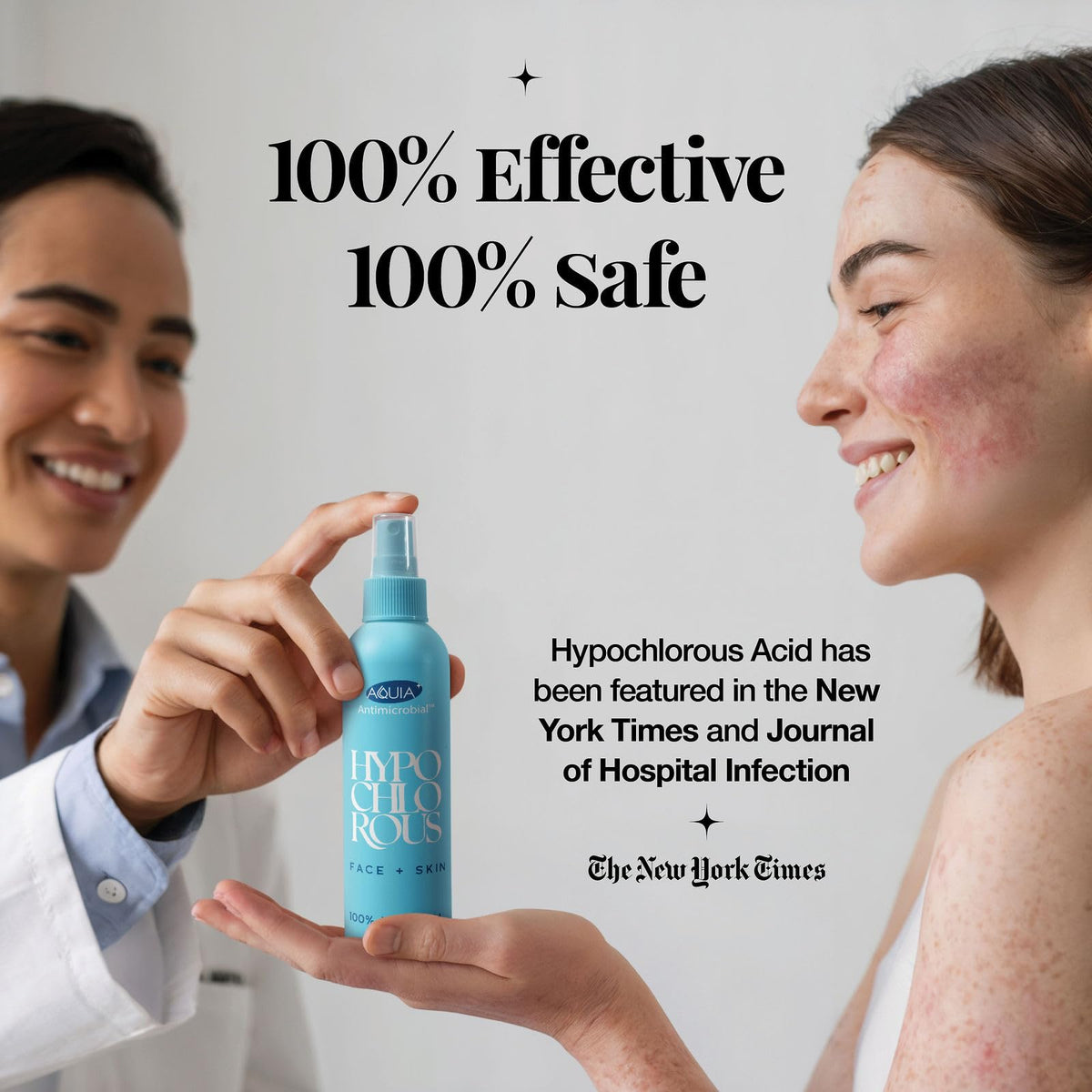 Hypochlorous Acid Spray for Face and Skin; Facial Cleanser | 8oz Face Mist Aquia