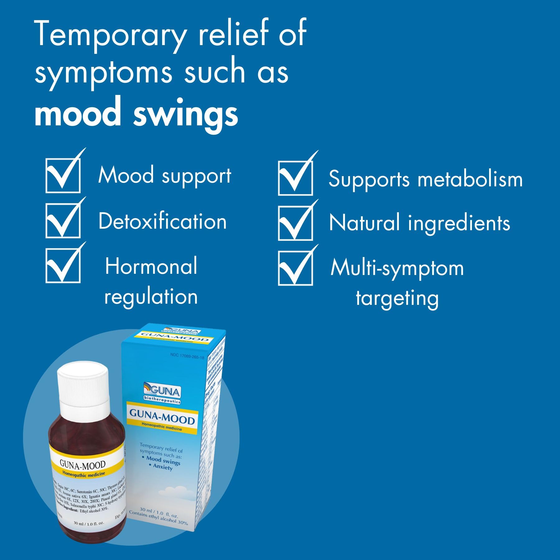 Guna Mood Natural Homeopathic Relaxation Aid - 1 Ounce GUNA buy australia supplements