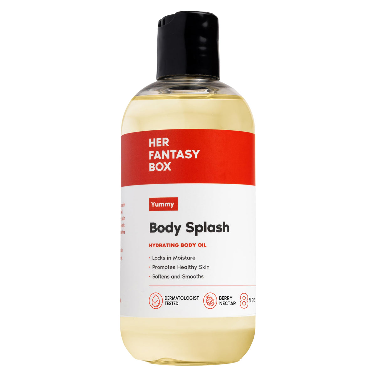 Her Fantasy Box | Body Splash Hydrating Body Oil (Yummy) - Moisturizing, Non-Greasy Formula for Soft, Smooth Skin - All-Natural, Lightweight & Nourishing Her Fantasy Box