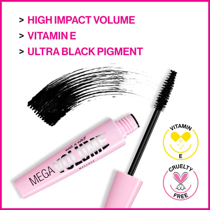 wet n wild Mascara Mega Volume - Volumizing, Waterproof, Smudge-Resistant, Cruelty-Free, Gluten-Free, Sulfate-Free & Vegan - Very Black wet n wild