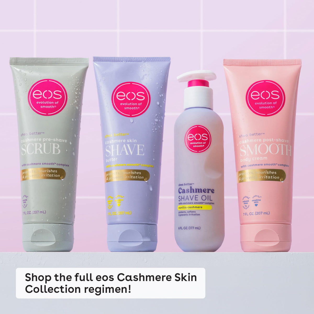 eos Cashmere Skin Collection Pre-Shave Scrub- Vanilla Cashmere, 7 fl oz eos