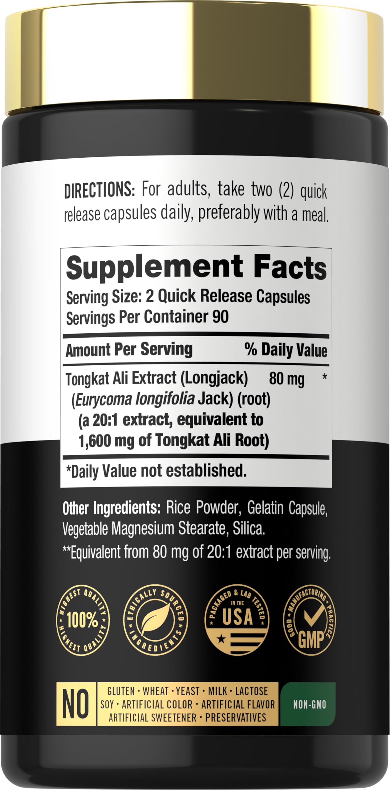 Carlyle Tongkat Ali | 180 Quick Release Capsules | Non-GMO and Gluten Free Supplement Carlyle buy australia supplements