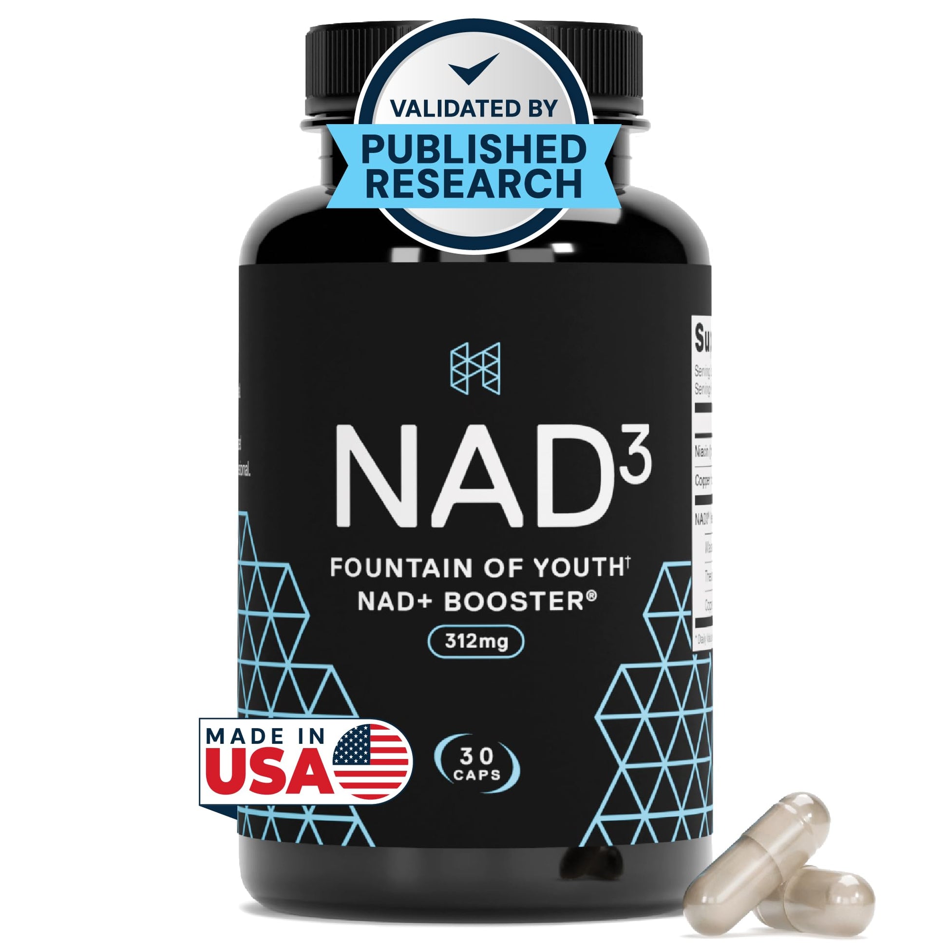 HPN NAD+ Booster – Nicotinamide Riboside Alternative (NAD3) for Men & Women | Anti Aging NRF2 Activator, 312 mg per Serving – Natural Energy Supplement for Longevity & Cellular Health, 30 Veggie Pills HPN buy australia supplements