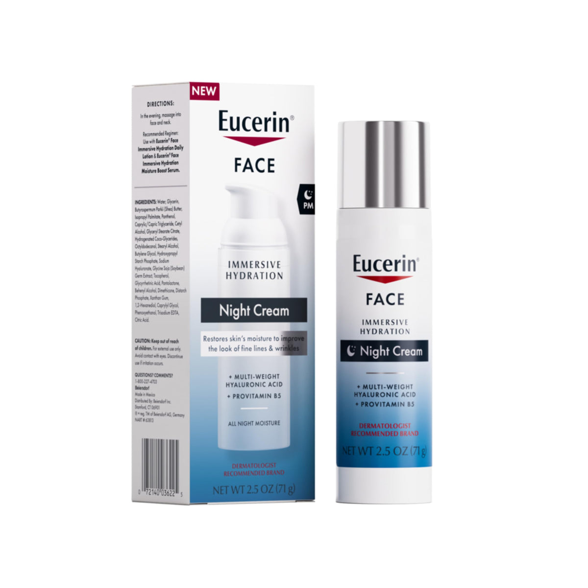 Eucerin Face Immersive Hydration Night Cream, 2.5 OZ Eucerin