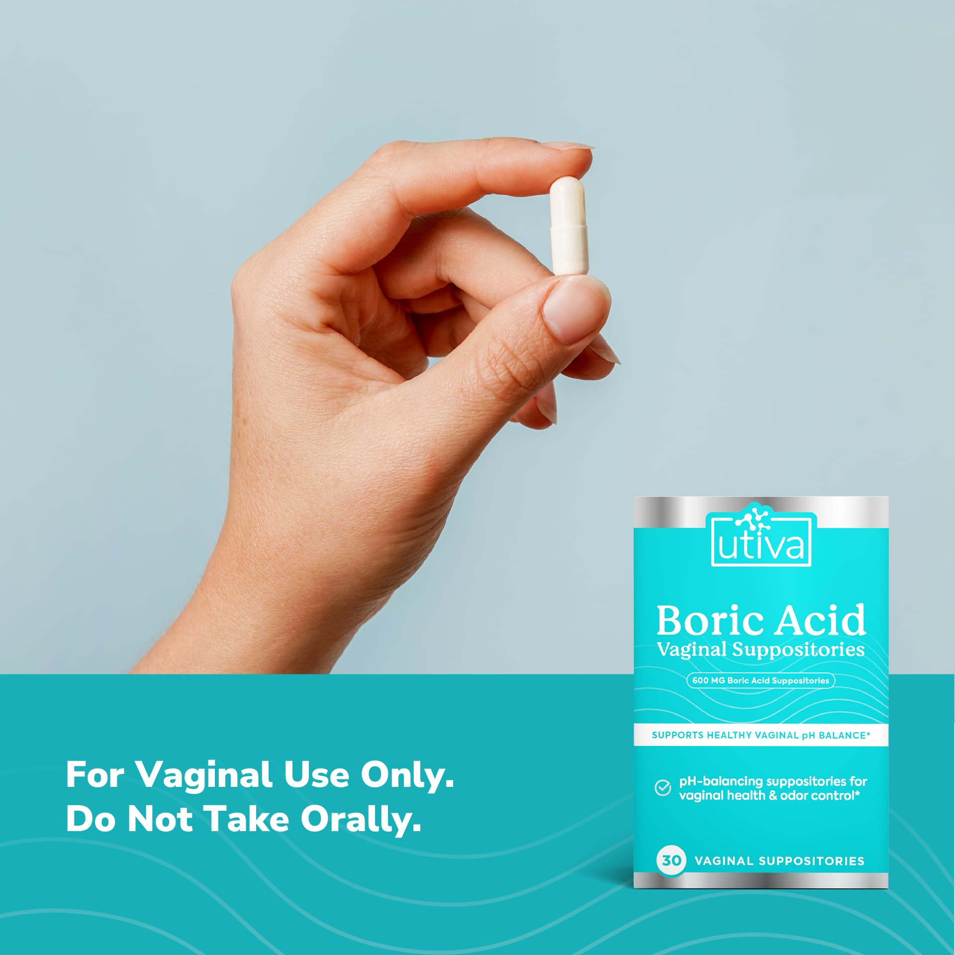 10% Bundle Utiva Boric Acid - 600mg 30-Boric Acid Vaginal Suppositories to Lower pH and Support Vaginal Health + Utiva Suppository Applicators – Hygienic Individually Wrapped 15 Vaginal Applicators Szio+ buy australia supplements