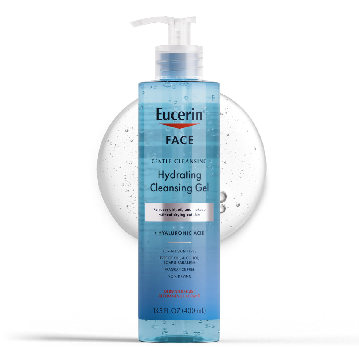 Eucerin Hydrating Gel Cleanser & Makeup Remover, Sensitive Skin, 13.5 Fl Oz Eucerin