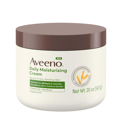 Aveeno Daily Moisturizing Cream for Normal, Dry, Sensitive Skin, 20 Oz Aveeno