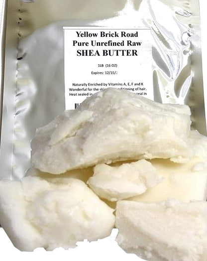 Yellow Brick Road 100% Raw Unrefined Shea Butter-African Grade a Ivory 1 Pound (16oz)… Yellow Brick Road