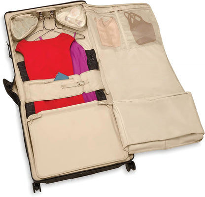 Briggs & Riley Deluxe Wardrobe Spinner - Checked Luggage for Travel, Suitcases with Wheels, Softside Rolling Bag for Men & Women, Built in Hook for Clothes - Baseline Collection, Black Gsupps Australia