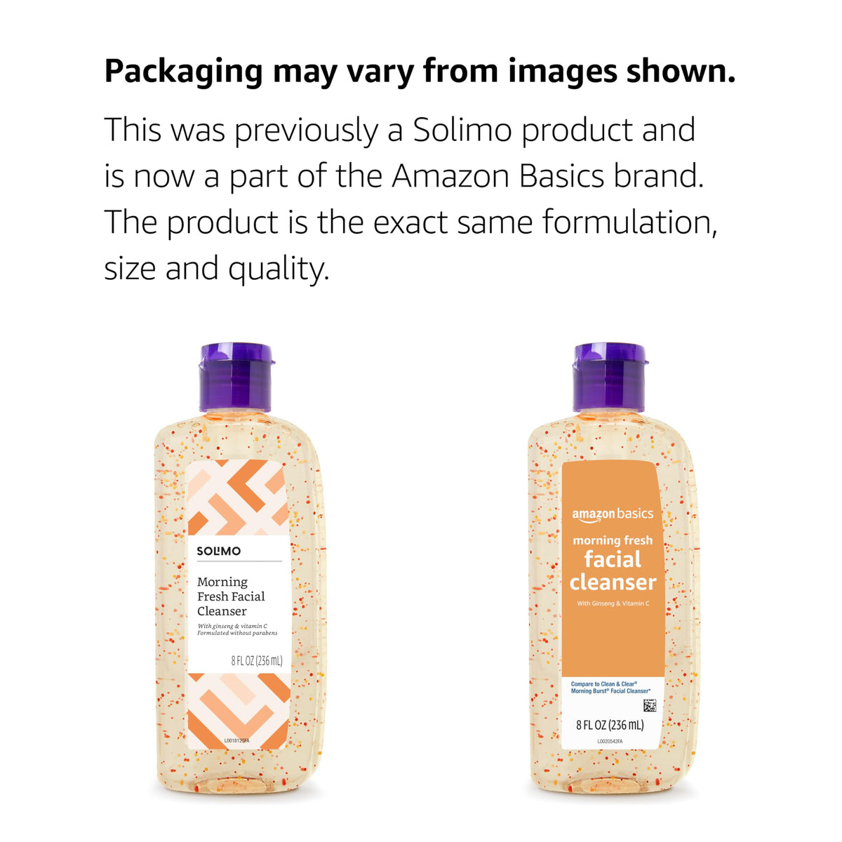Amazon Basics Morning Fresh Facial Cleanser with Ginseng and Vitamin C, 8 fl oz Amazon Basics
