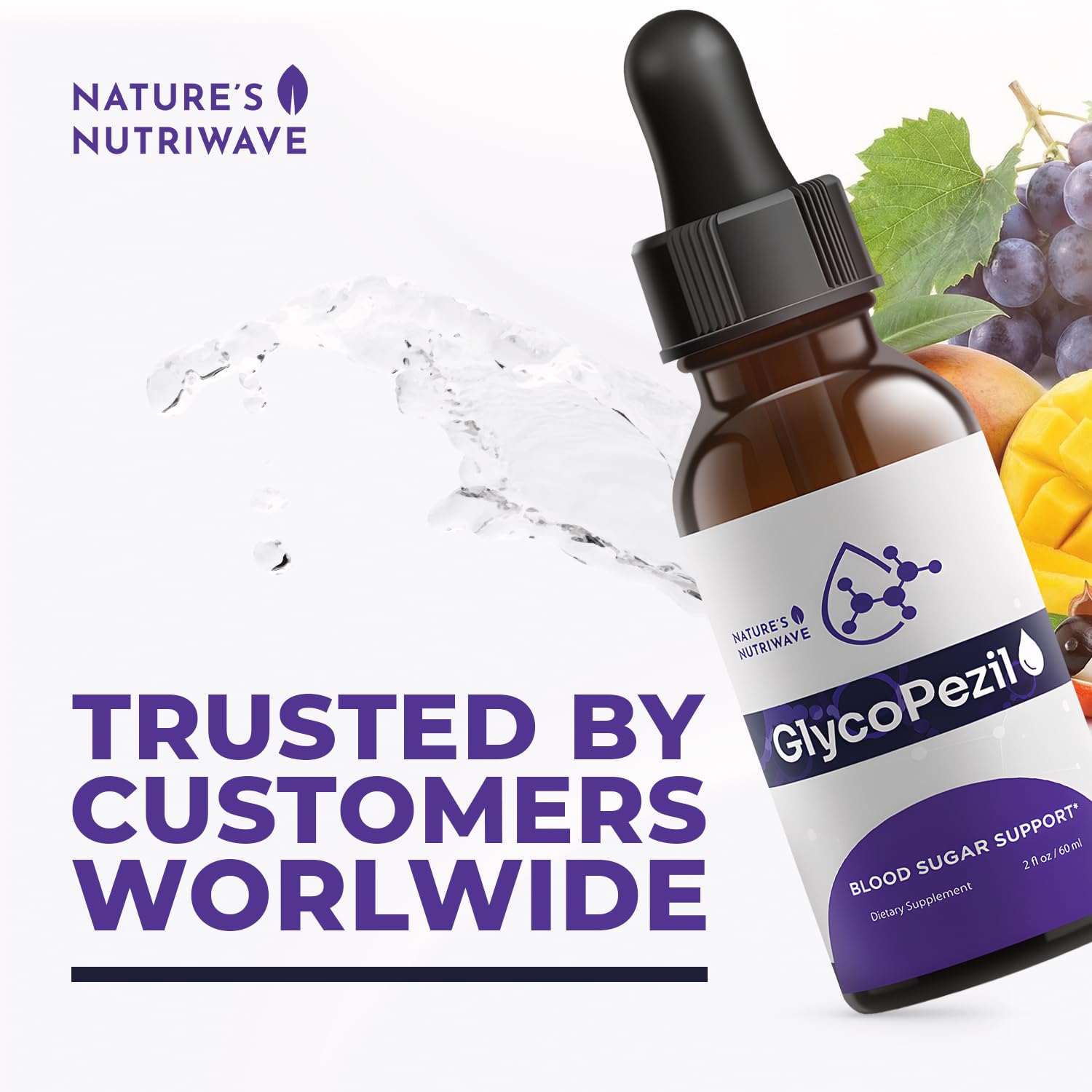 GlycoPezil – Daily Liquid Botanical Supplement with Chromium, Maca Root, Ginseng & Plant Extracts – Clean, Stimulant-Free Formula – GMP-Certifed, Non-GMO, Made in USA - 2 fl oz, 1 Month Supply Nature’s NutriWave buy australia supplements