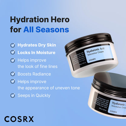 COSRX Hyaluronic Acid Cream, Daily Moisturizer for Sensitive Skin, 3.52 oz COSRX
