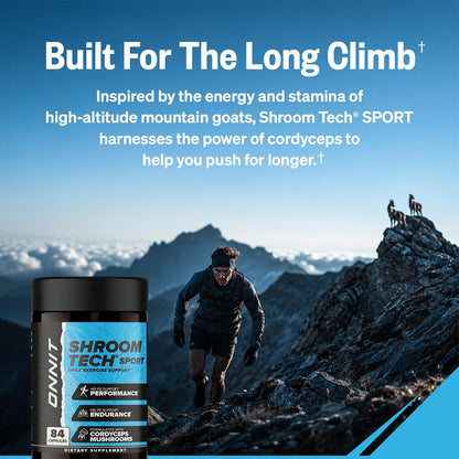 ONNIT Shroom Tech Sport Daily Exercise Support Capsules, Pre Workout Supplement with Cordyceps Mushrooms, Dietary Supplement for Daily Energy Support, 84 Count