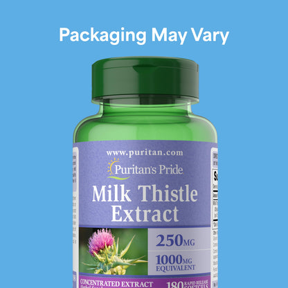 Puritan's Pride Milk Thistle Silymarin 4:1 Concentration Extract 250 mg (1000 mg Equivalent) Puritan's Pride