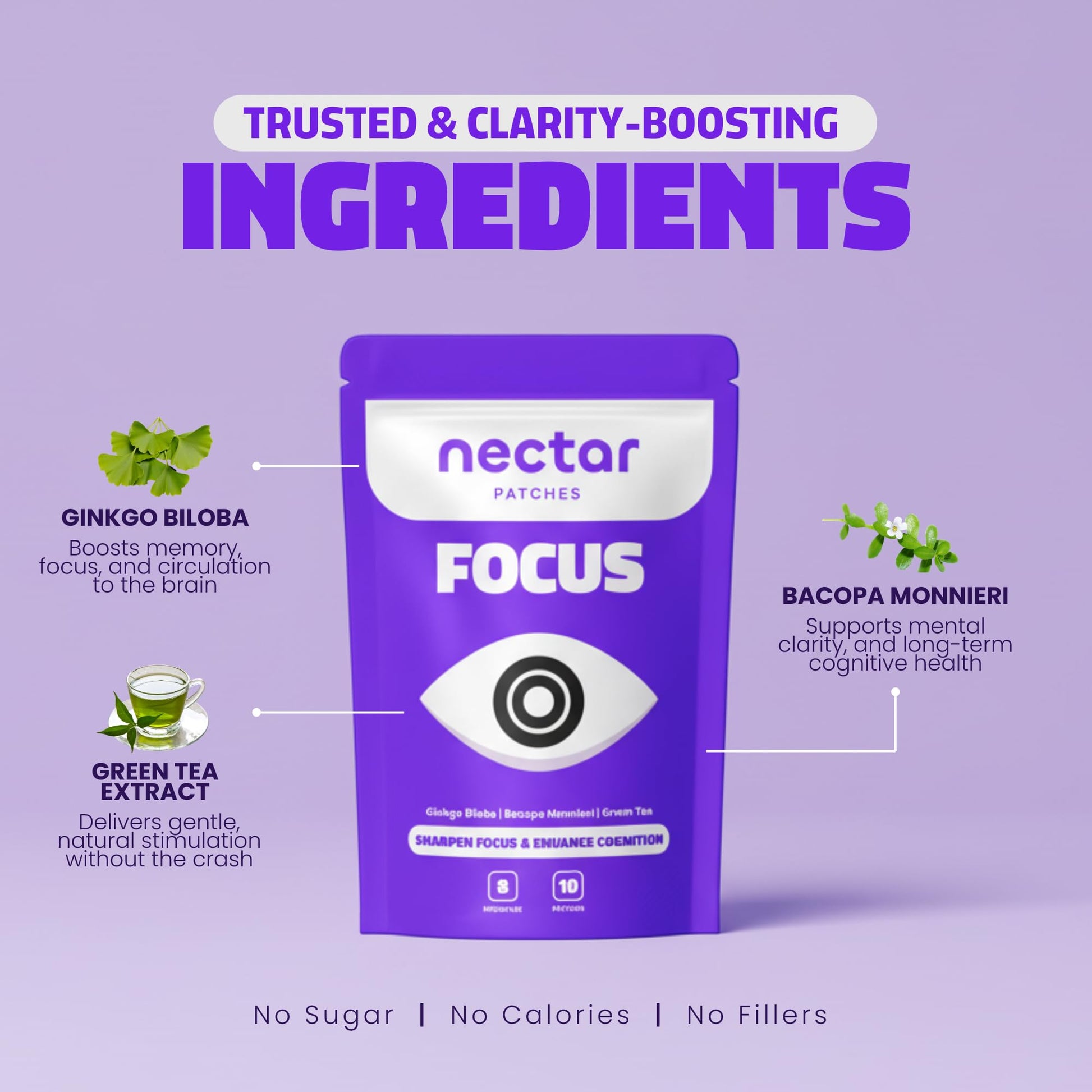 Nectar Focus Patches | Natural Cognitive Support with Ginkgo Biloba, Bacopa & Magnesium for Memory – Mental Clarity Neuro Patches for Work, Study – Clean Plant-Based Nootropic Alternative | 30 Count Nectar Patches buy australia supplements