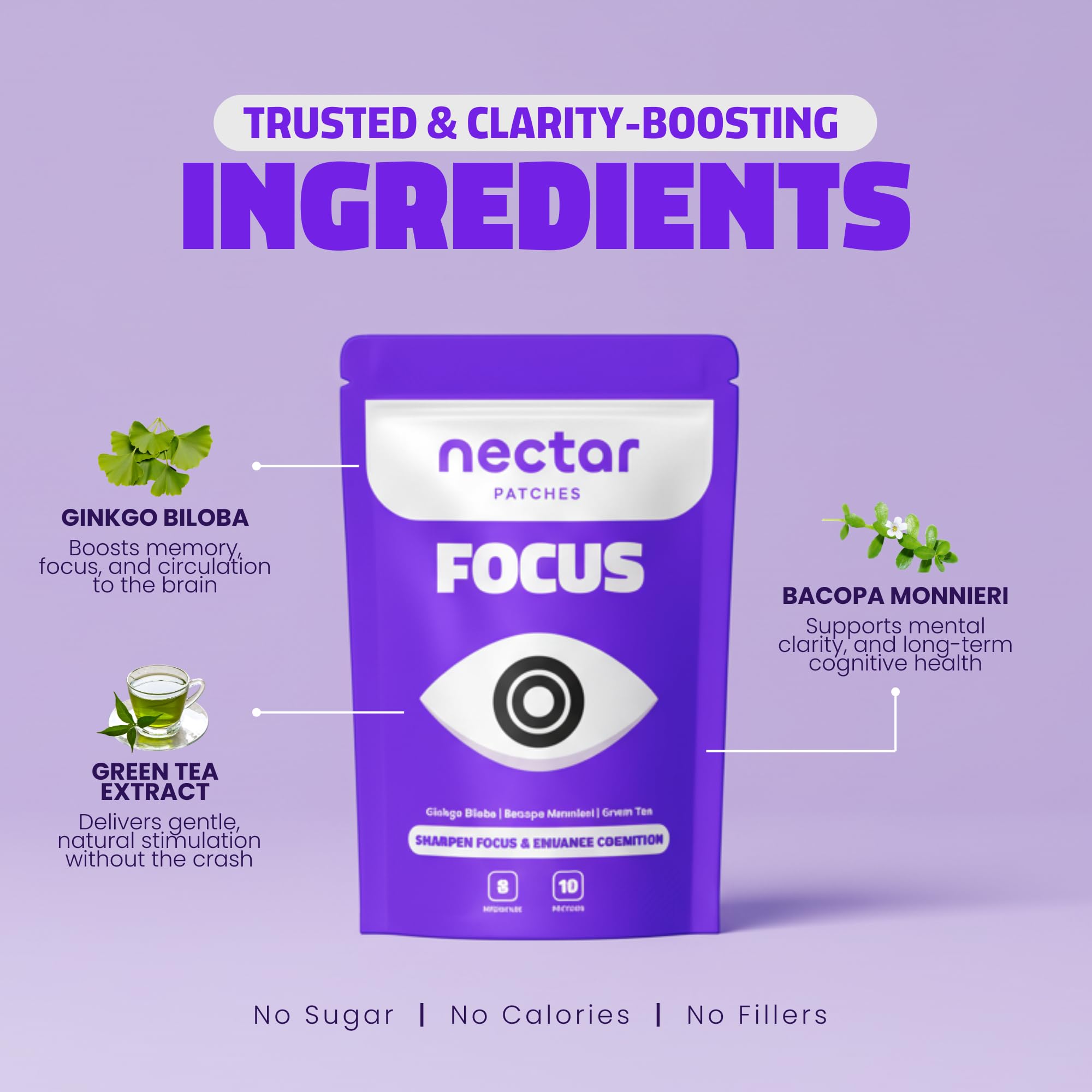 Nectar Focus Patches | Natural Cognitive Support with Ginkgo Biloba, Bacopa & Magnesium for Memory – Mental Clarity Neuro Patches for Work, Study – Clean Plant-Based Nootropic Alternative | 30 Count Nectar Patches buy australia supplements
