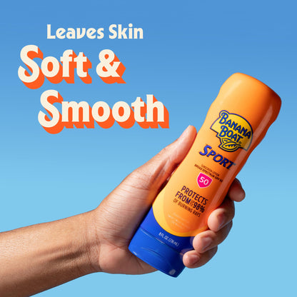Banana Boat Sport SPF 50 Sunscreen Lotion, Family Size, 12 Fl Oz Banana Boat