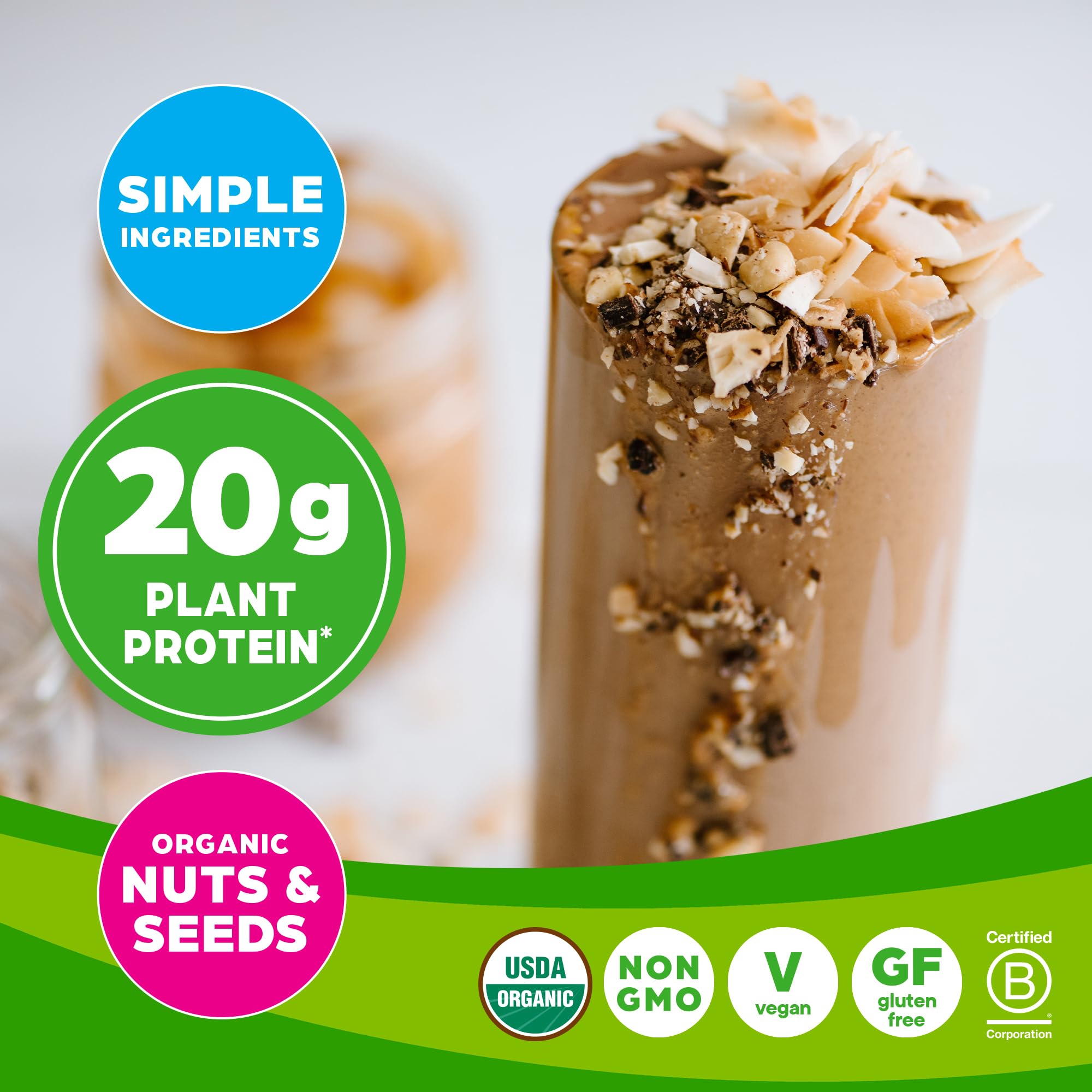 Orgain Organic Simple Vegan Protein Powder, Peanut Butter - 20g Plant Based Protein Orgain buy australia supplements