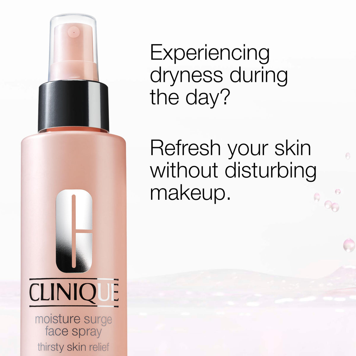 Clinique Moisture Surge Face Spray Thirsty Skin Relief | Hydrating Face Mist for Glowing + Soothed Skin | Preps + Refreshes, 1 Fl Oz Clinique